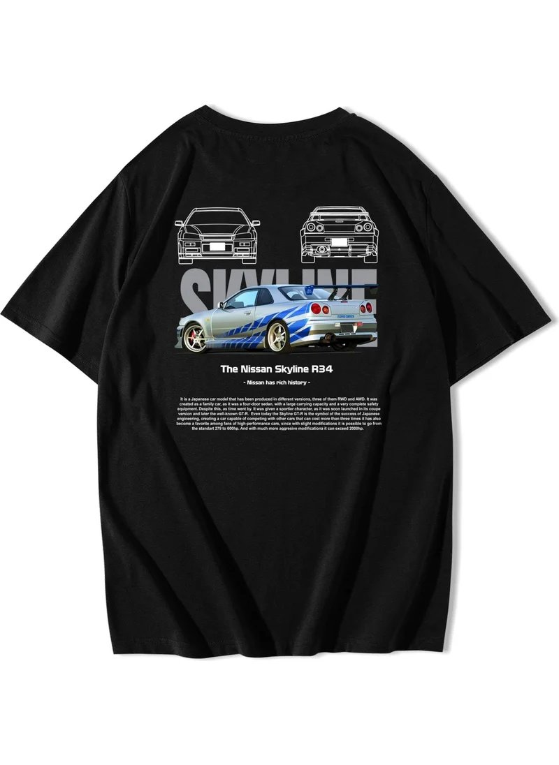 BRZ Collection Unisex Oversize The Nissan Skyline R34 T-Shirt