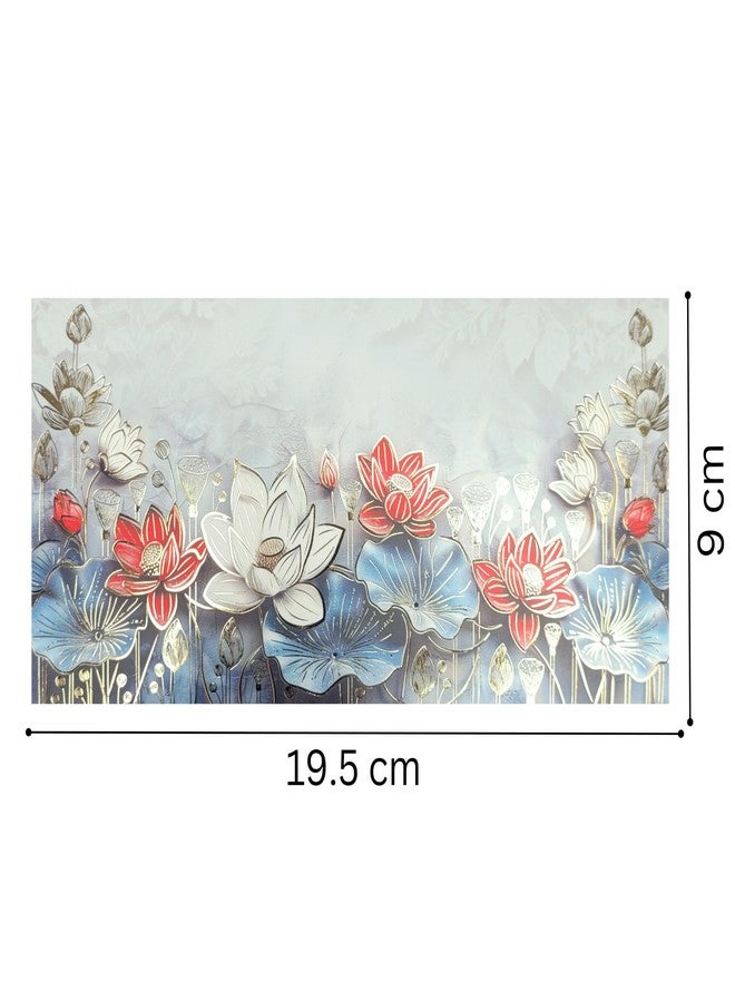 Fonsie cash shagun fancy design envelopes pack of 10 for gifting money on wedding gift, baby shower gift, shagun, family gatherings(Blue Flower) - Image 3