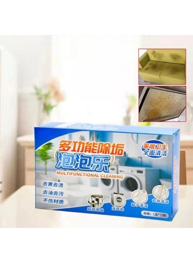 Water Bottle Cleaning and Limescale Removal Tablets, 10 Pieces. A versatile cleaner for various household items, individually wrapped – effervescent tablets for cleaning kettles, coffee makers, cups, clothes, shoes, and furniture. Effective stain and odor remover for stainless steel, plastic, and glass. Deep cleans containers and drinking bottles. Easy to use, no scrubbing required. - Image 5