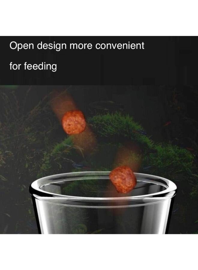 Shrimp Feeding Tube and Dish Aquarium Clear Glass Feeder for Fish Tank with 2pcs Suction Cups - Image 4