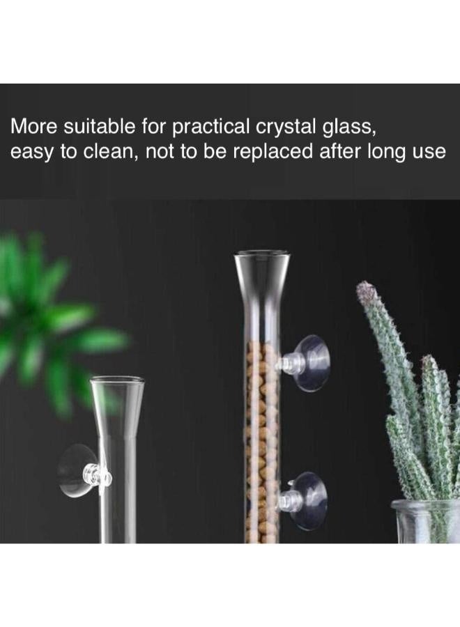 Shrimp Feeding Tube and Dish Aquarium Clear Glass Feeder for Fish Tank with 2pcs Suction Cups - Image 3