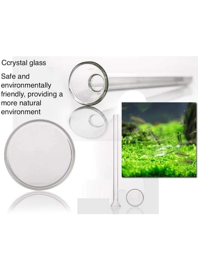 Shrimp Feeding Tube and Dish Aquarium Clear Glass Feeder for Fish Tank with 2pcs Suction Cups - Image 5