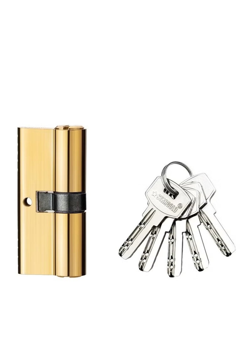 High-Quality 70mm Cylinder Lock, Anti-Theft Iron Body, 5 Keys Pin Cylinder DSLWD70, Anti-Bump, Anti-Drill and Anti-Pick Door Lock with Key, High Security for Wooden, UPVC And Composite Doors - Image 1