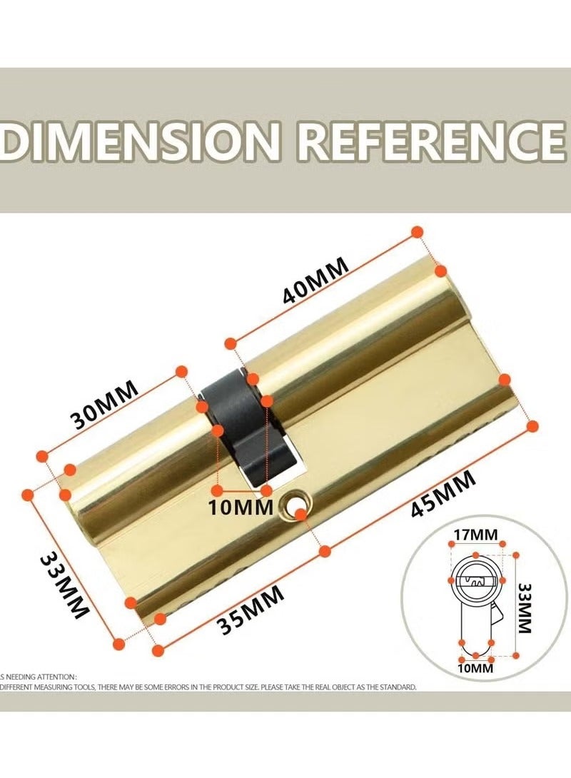 High-Quality 70mm Cylinder Lock, Anti-Theft Iron Body, 5 Keys Pin Cylinder DSLWD70, Anti-Bump, Anti-Drill and Anti-Pick Door Lock with Key, High Security for Wooden, UPVC And Composite Doors - Image 2