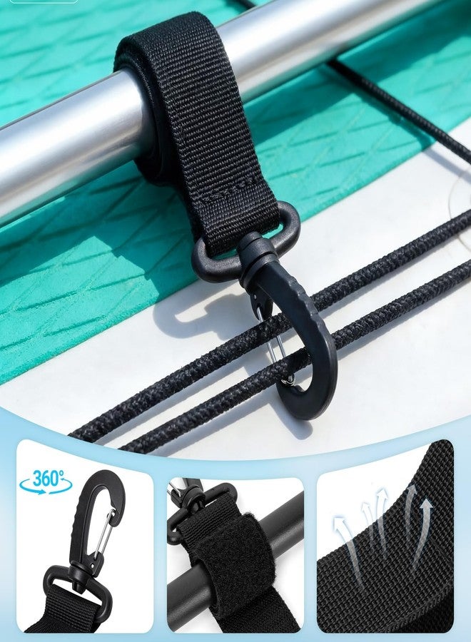 Samlior 6 Pack Adjustable Kayak Paddle Holder Paddle Strap and Stainless Steel D-Ring Patch Set for Inflatable Boat Kayak Dinghy, Universal Paddleboard Keeper Accessories, NO Glue Included - Image 5