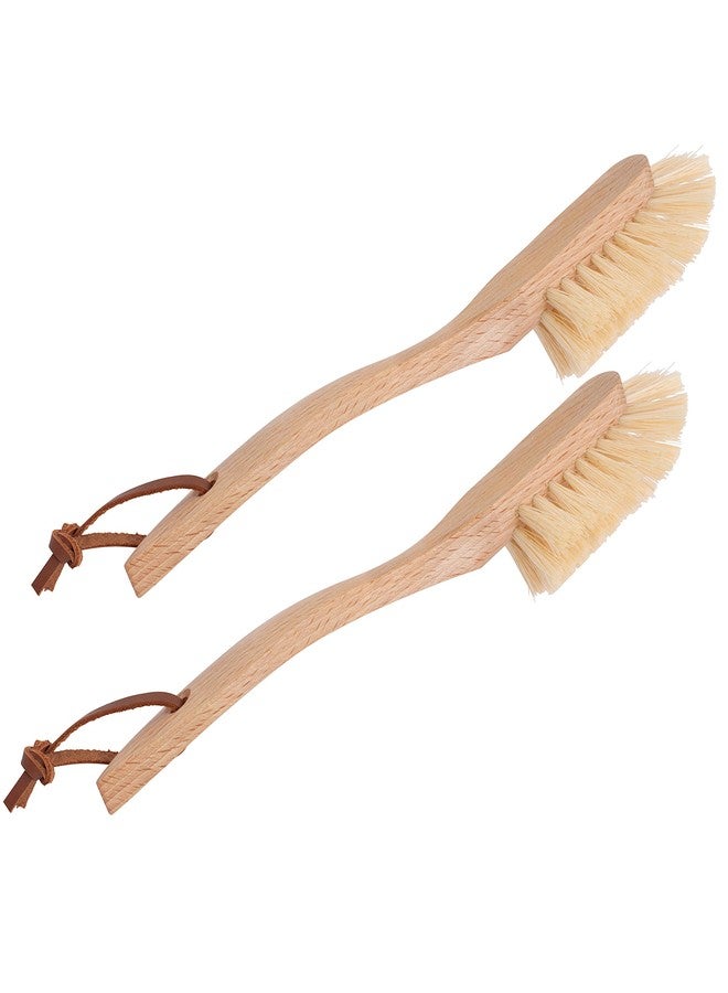 Redecker Tampico Fiber Dish Brush with Oiled Beechwood Handle, Set of 2, 10-3/8-Inches - Image 1