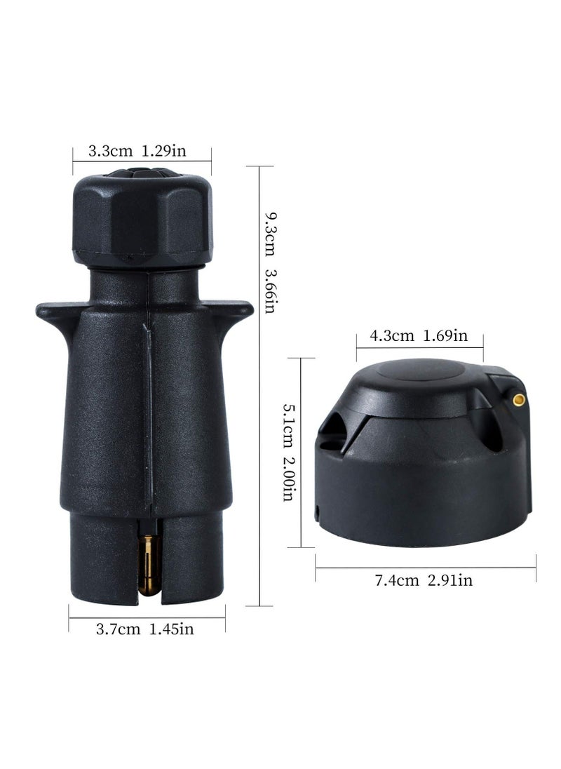 Y&D 12V Trailer Plug and Socket Kit, 7 Pin Connector Waterproof Male Female for Truck Caravan RV Boat  - Image 5