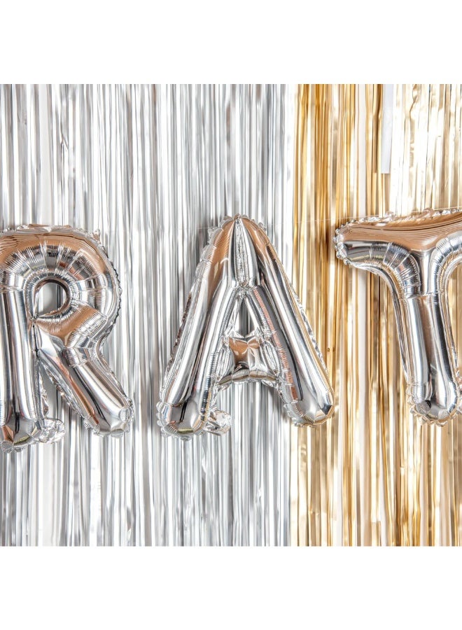 حديقة الألعاب بالون الحرف A الفضي العملاق  من الفويل والهيليوم بالون مايلار مفرد كبير مستلزمات زينة حفلة عيد ميلاد وحفل استقبال المولود - Image 2