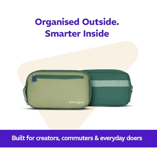 Provogue Vault Tech Organizer Pouch, Gadget Organiser for Travel, Office & Daily Use, Storage Case for Cables, Chargers & Hard Disk, Compact Electronics Organizer for Men & Women, Sage Green - Image 3