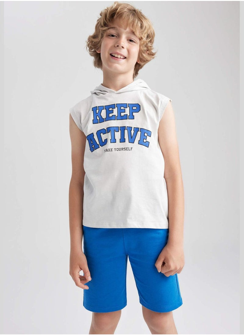 DeFacto Boy Oversize Fit Hooded Sleeveless Knitted Athlete  - Image 1