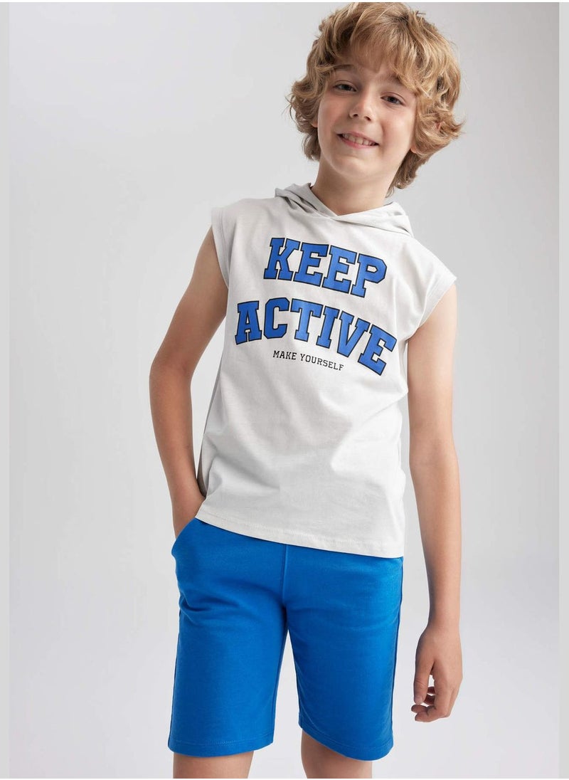 DeFacto Boy Oversize Fit Hooded Sleeveless Knitted Athlete  - Image 4