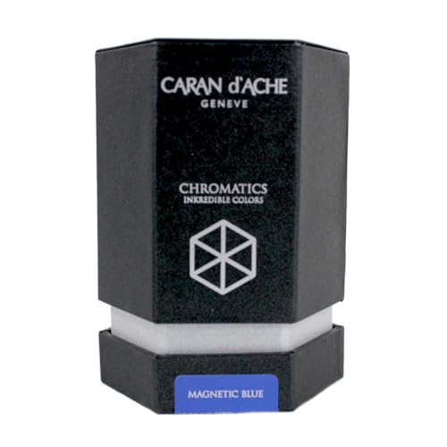 Caran d'Ache 50ml Chromatics Ink Bottle - Magnetic Blue - Image 3