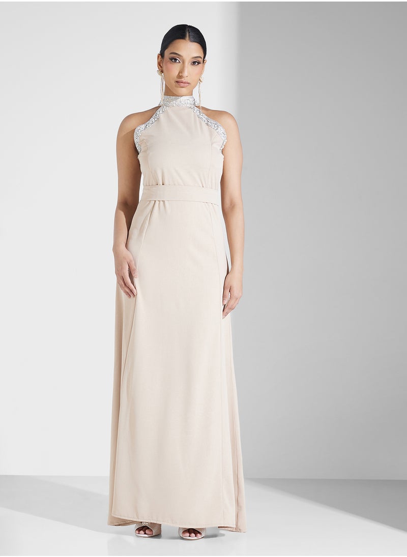 hayas closet Embellished Cape Sleeve Dress  - Image 4