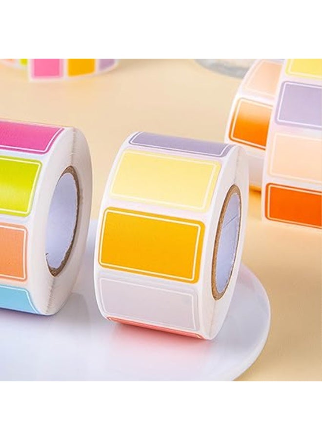 1 لفة 500 ملصقات مقاوم للماء الملونة اسم العلامة ملاحظات لمكتب المدرسة المنزل 1 * 0.6 بوصة - Image 2