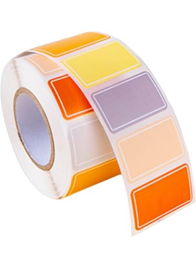 1 لفة 500 ملصقات مقاوم للماء الملونة اسم العلامة ملاحظات لمكتب المدرسة المنزل 1 * 0.6 بوصة - Image 1