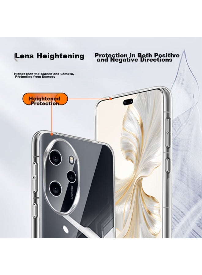 Koolife Case For Honor 100 Pro, Protective Cover For Huawei Honor 100 Pro, Full Lens Protection, Simple Skin-friendly Transparent Soft Shell, Fingerprint-resistant Back Cover - Image 3