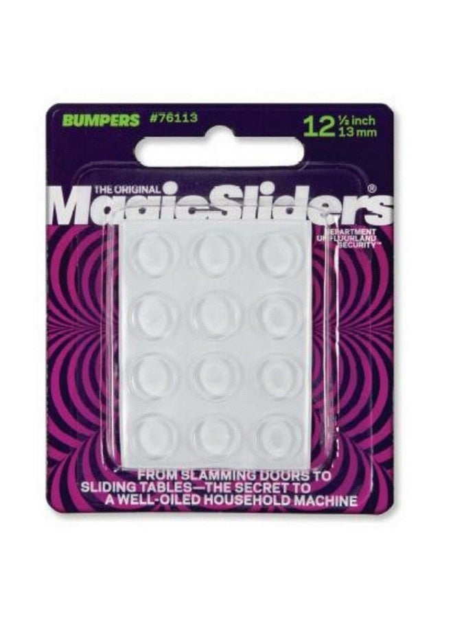 ماجيك سلايدرز 12 قطعة من واقيات الصدمات الدائرية ذاتية اللصق شديدة التحمل شفافة 1/2 بوصة 76113 - Image 2