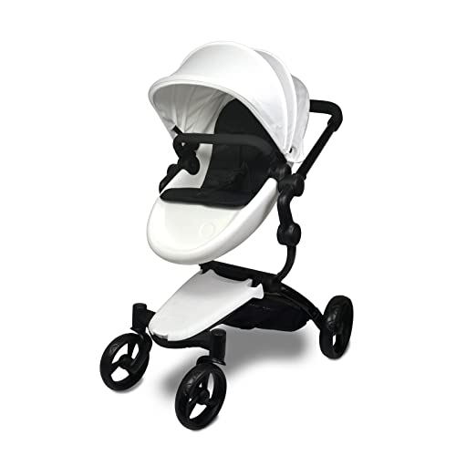 Anivia Luxury Baby Doll Stroller for 18  20 Girl Dolls  Doll Stroller with Folding Canopy Mute Wheels and 2 Storage Baskets Easy to Assemble - Image 1