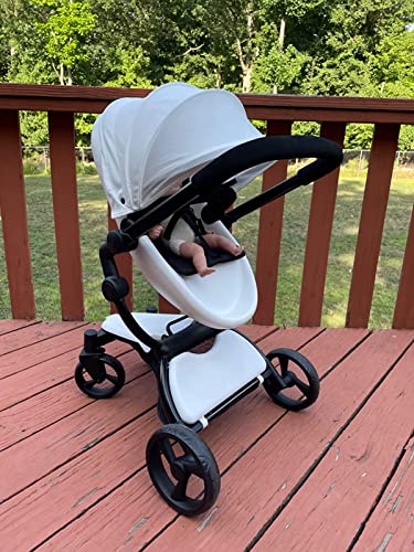 Anivia Luxury Baby Doll Stroller for 18  20 Girl Dolls  Doll Stroller with Folding Canopy Mute Wheels and 2 Storage Baskets Easy to Assemble - Image 5