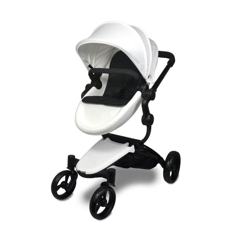 Anivia Luxury Baby Doll Stroller for 18  20 Girl Dolls  Doll Stroller with Folding Canopy Mute Wheels and 2 Storage Baskets Easy to Assemble - Image 2