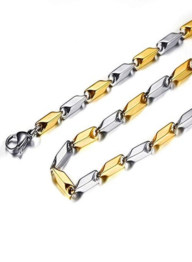 BEAUTIVIA Trendy Steel Rice Chain Necklace for Men and Boys - Image 2