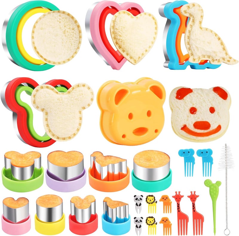 25 Pcs Sandwich Cutter and Sealer Set for Kids Lunch - Image 1