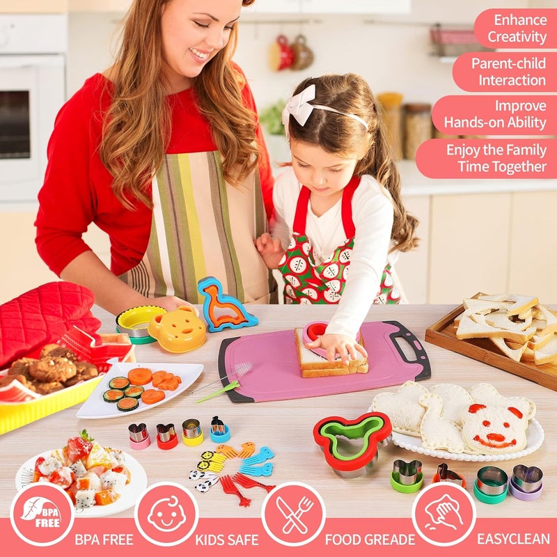 25 Pcs Sandwich Cutter and Sealer Set for Kids Lunch - Image 2