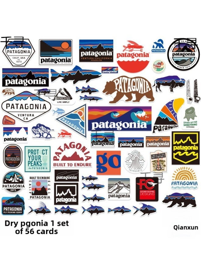 Patagonia Outdoor Camping Trendy Brand Luggage Stickers Personalized Bata Skateboard Guitar Locomotive Stickers Waterproof-Color:patagonia15-Size:Default - Image 1
