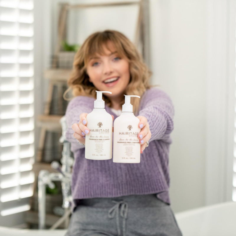 Hairitage Down to the Basics Fragrance-free Conditioner Formulated with Chamomile + Sunflower Seed Oil - Ultra-Mild + Moisture Rich - For Sensitive Scalps - No Artificial Perfumes, 13 oz - Image 4