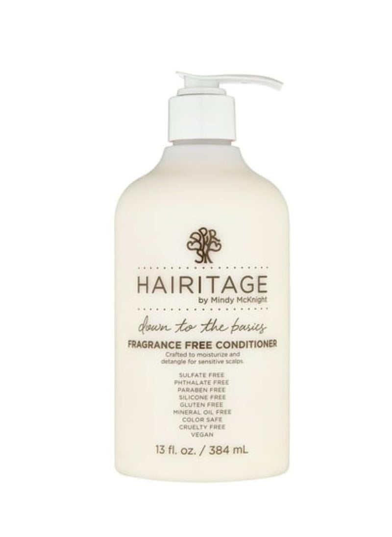 Hairitage Hairitage Down to the Basics Fragrance-free Conditioner Formulated with Chamomile + Sunflower Seed Oil - Ultra-Mild + Moisture Rich - For Sensitive Scalps - No Artificial Perfumes, 13 oz  - Image 1