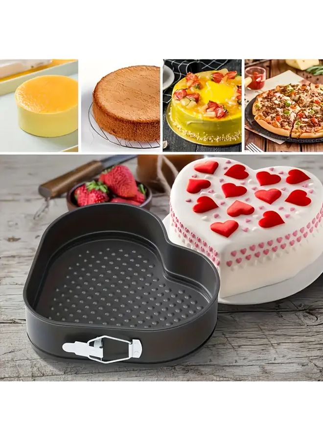 3pcs Black Heavy Duty Carbon Steel Springform Pan Set With Removable Nonstick Sides - Image 4
