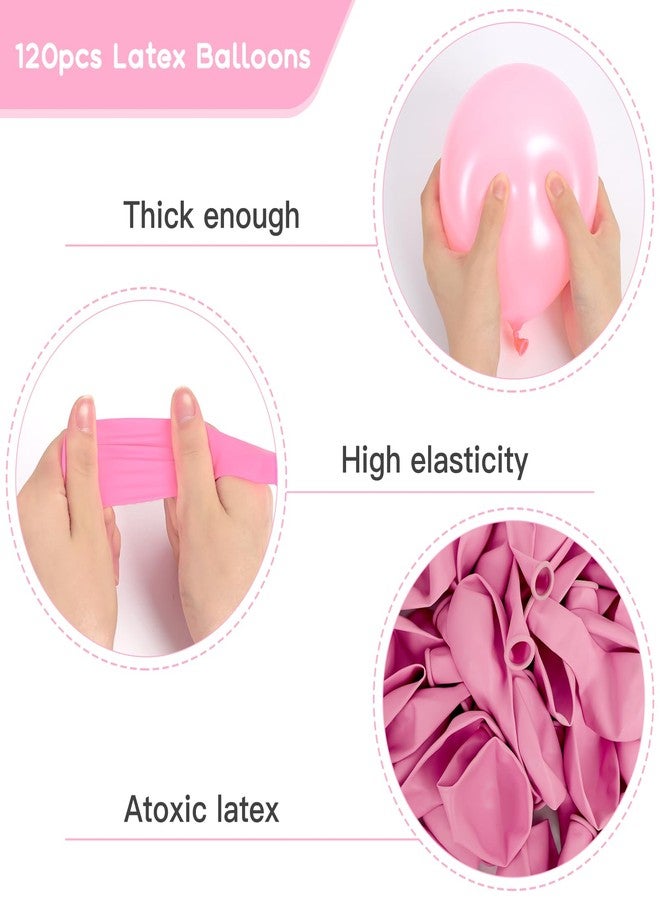 RUBFAC 120pcs Pastel Pink Balloons 12 Inches Latex Balloons, Matte Light Pink Balloons for Birthday Baby Shower Graduation Anniversary Wedding Party Supplies Garland Arch Decoration - Image 4
