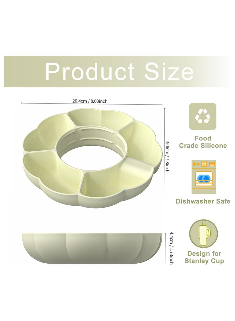 Hihonor Snack Bowl for Stanley Cup, Reusable Silicone Snack Ring Compatible with Stanley Quencher H2.0 40oz Tumbler with Handle, Cute Water Bottle Accessories  - Image 3