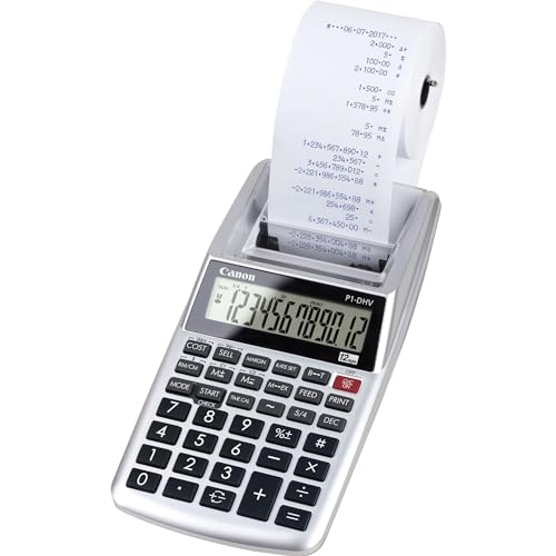 Canon P1-DHV-3 Printing Desktop Calculator, Sliver (2203C001) - Image 4