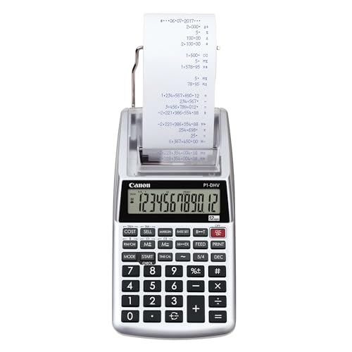 Canon P1-DHV-3 Printing Desktop Calculator, Sliver (2203C001) - Image 2