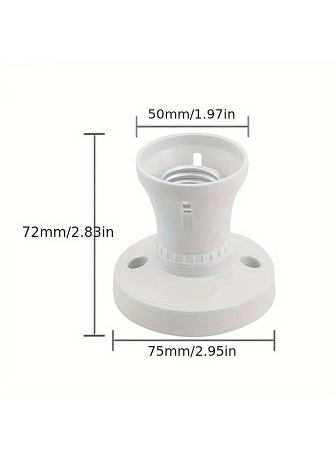 1pc White Plastic Lamp Base Converter Adapter 85V 265V Ceiling Wall Mount - Image 3