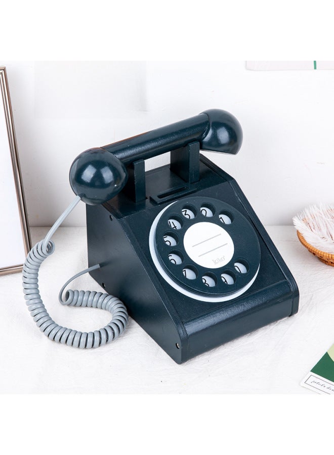 Simulated Wooden Style Telephone Toy Early Education Intelligence Enhancement Fun Role Play For Boys Girls Birthday Gift Set-Color:HBE-simulation Telephone (yellow) 0.9 - Image 4