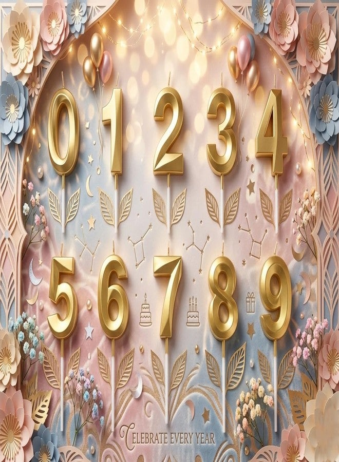TREND N ART Premium 1 Number Birthday Candle, 3D Glitter Cake Candles for Birthday Party Decoration, Smokeless Long Burning Number Candle for Kids & Adults Celebration Cake Topper (Number 1) - Image 1