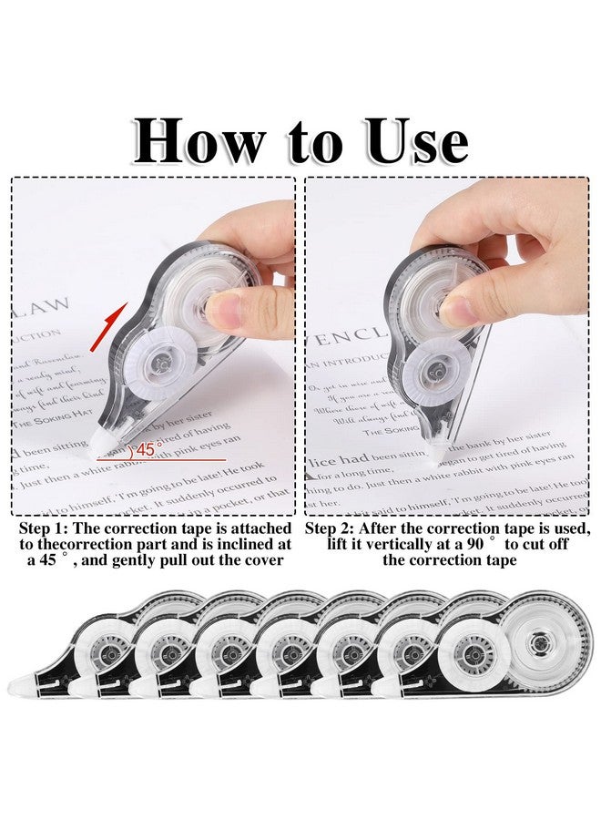 بيسارمي شريط تصحيح أبيض من BESARME، عبوة من 36 شريطًا، طول كل شريط 39 قدمًا، شريط تبييض سهل الاستخدام، أداة تطبيق للتصحيحات الفورية، بكرة تبييض للطلاب، لوازم مكتبية، 1/5 × 472 بوصة - Image 3