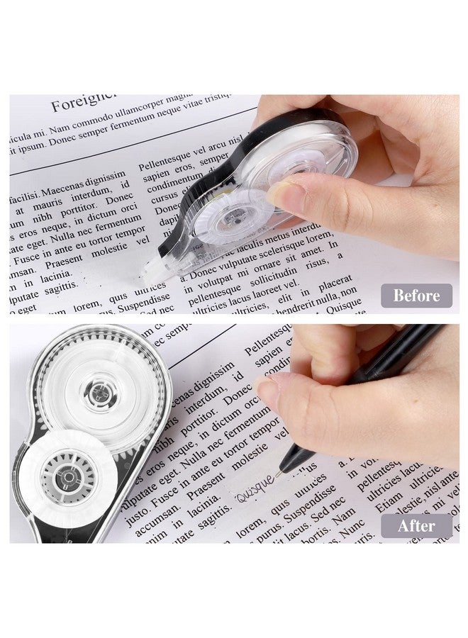 بيسارمي شريط تصحيح أبيض من BESARME، عبوة من 36 شريطًا، طول كل شريط 39 قدمًا، شريط تبييض سهل الاستخدام، أداة تطبيق للتصحيحات الفورية، بكرة تبييض للطلاب، لوازم مكتبية، 1/5 × 472 بوصة - Image 4