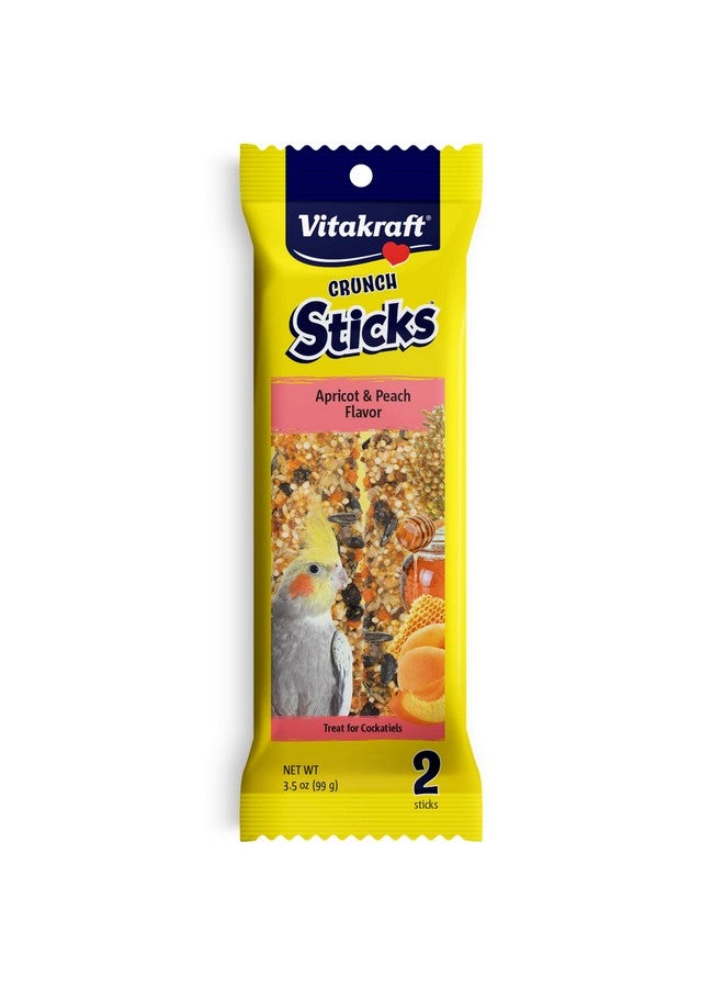 Vitakraft Crunch Sticks Cockatiel Treat  Apricot And Peach  Pet Bird Treat Toy, 3.5 Oz - Image 1