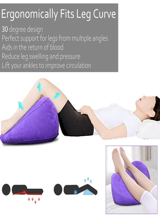 hawtail Leg Elevating Pillow - Heart Shape, Leg Elevation Pillows for Swelling Blood Circulation, Inflatable Wedge Pillow for Traveling, Wedge Pillow for Legs Foot Pain Relief Acid Reflux, Easy Carry Storage - Image 3