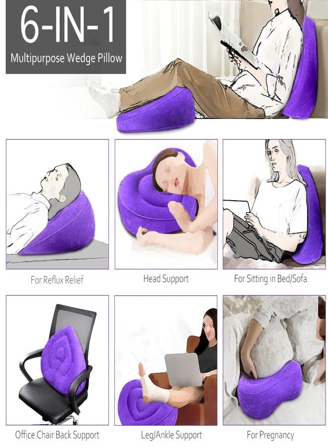 hawtail Leg Elevating Pillow - Heart Shape, Leg Elevation Pillows for Swelling Blood Circulation, Inflatable Wedge Pillow for Traveling, Wedge Pillow for Legs Foot Pain Relief Acid Reflux, Easy Carry Storage - Image 5