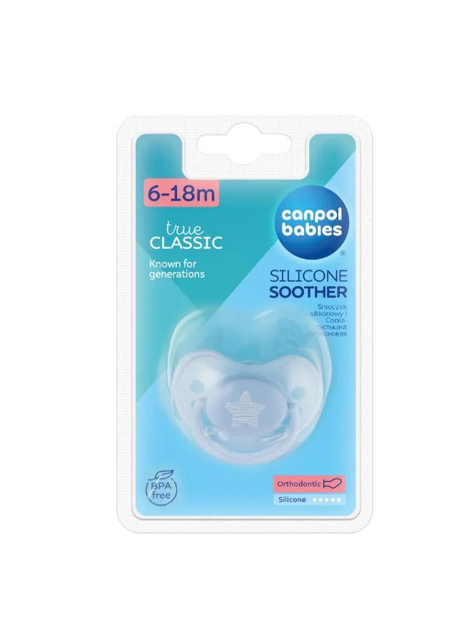Canpol Babies Silicone Orthodontic Soother 6-18m – Blue - Image 1
