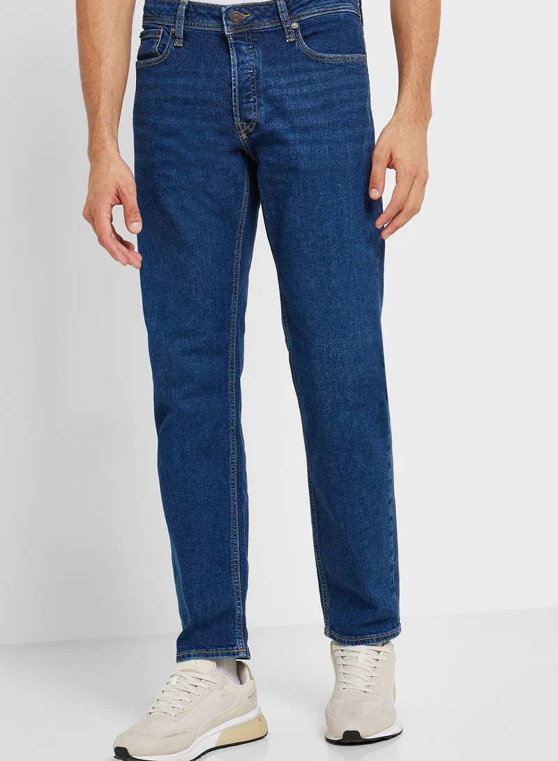 JACK & JONES Light Wash Straight Fit Jeans