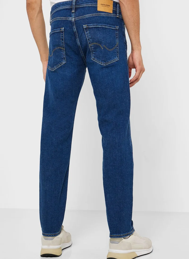 JACK & JONES Light Wash Straight Fit Jeans