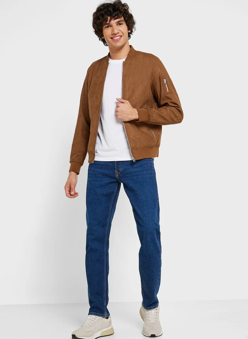 JACK & JONES Light Wash Straight Fit Jeans