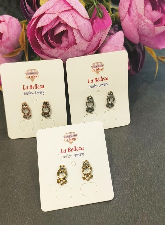 La Belleza Cute Funky Oxidised Bird Stud Earring For Girls and Women - Image 2