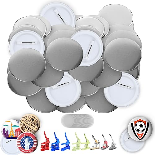 nice2have Nice2Have 100 Sets of Pinback Button Parts 225 inch 58mm  Button Maker Supplies for Button Maker Machine 