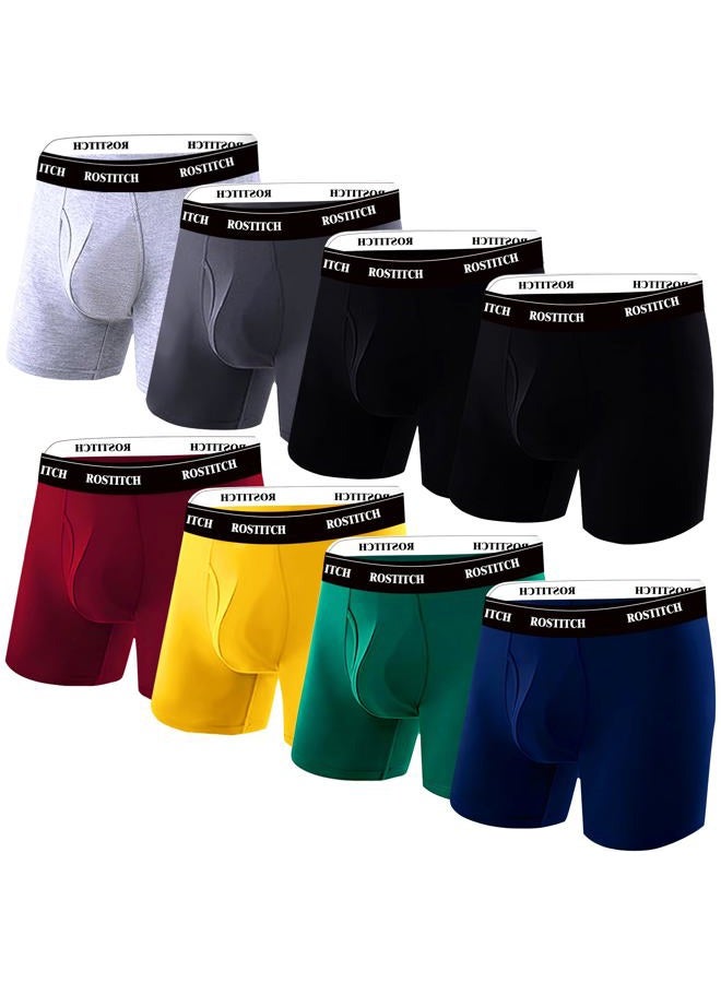 ROSTITCH Men's Boxer Briefs, Soft and Breathable Cotton men‘s underwear'with ComfortFlex Waistband, mens underwear S-3Xl, 20d0502 7clours8pack, XL - Image 1